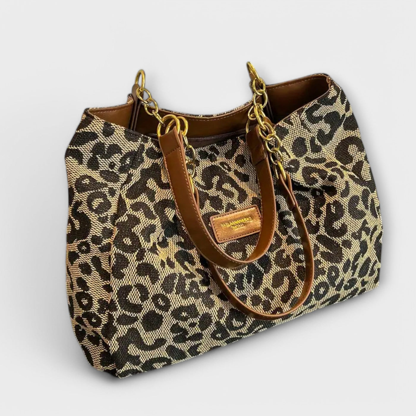 Olivia | Leopard Canvas Tote