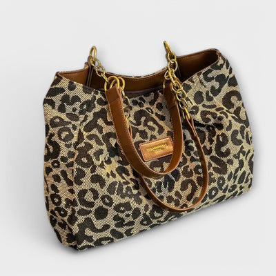 Olivia | Leopard Canvas Tote