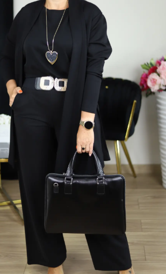 Asta | Elegant 3-delt sett med cardigan, topp og bukser