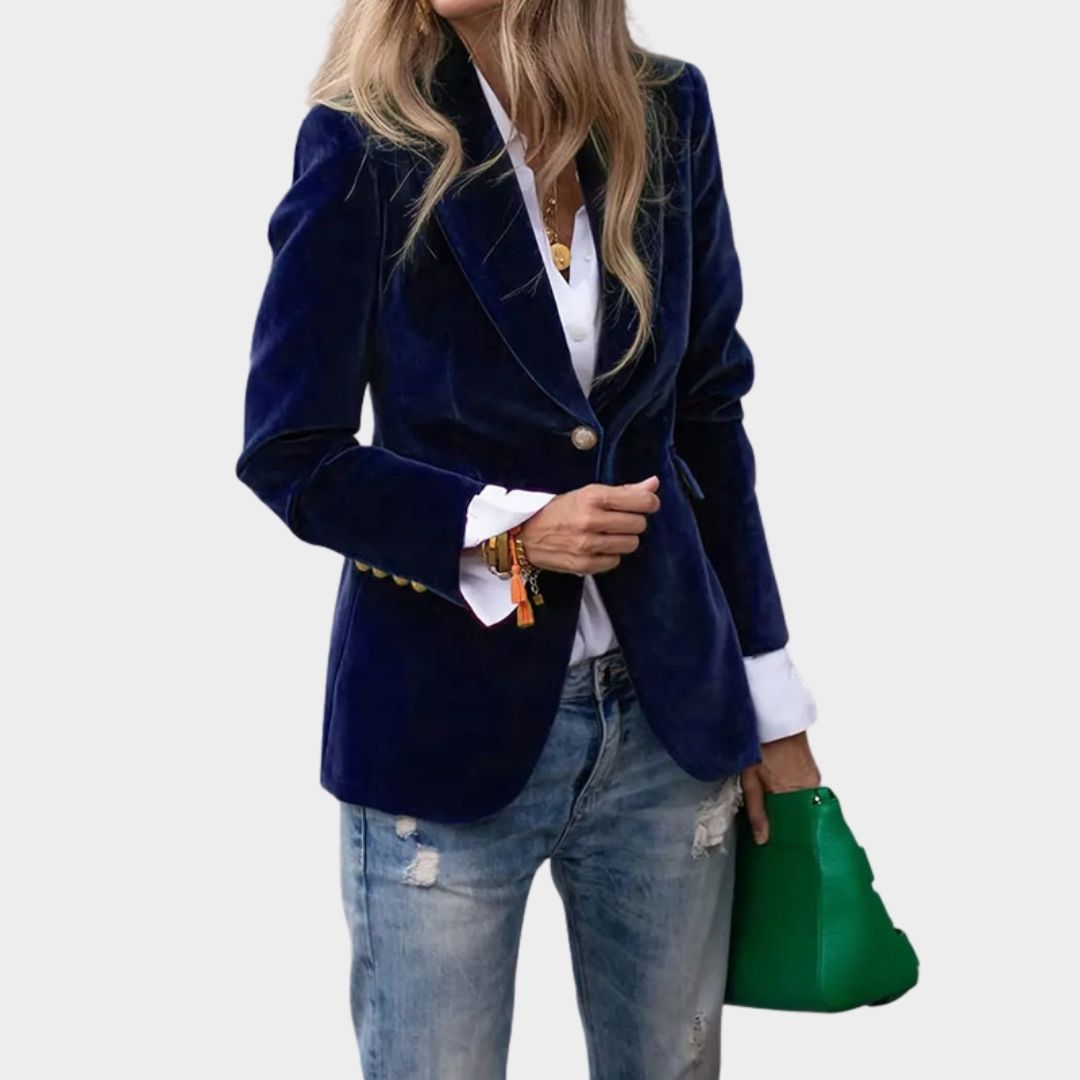Erika | Midnight Velvet Blazer
