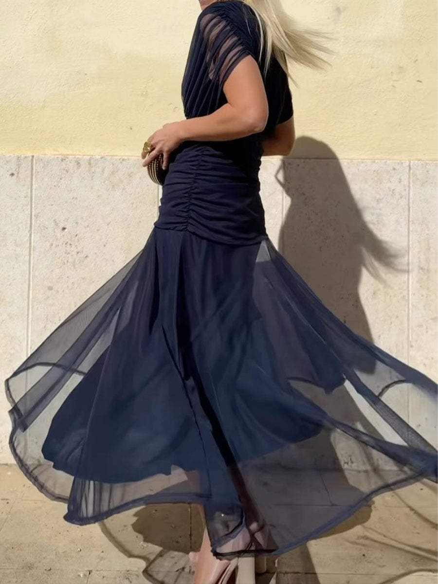 Velisse | Elegant Flytende Midi Kjole