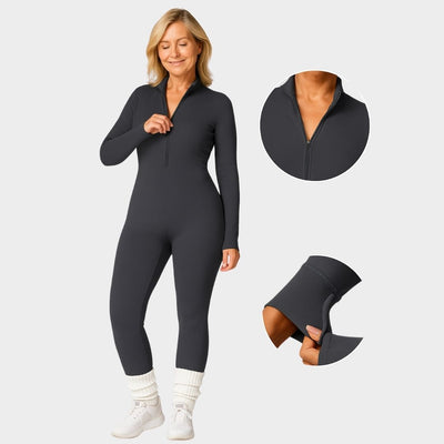Belle | Fleece Langermet Glidelås Jumpsuit