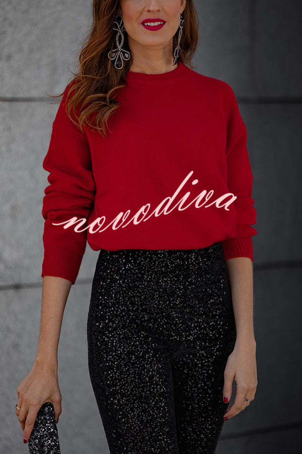 Diva | Paljett-slengbukser med høy midje og elastisk linning