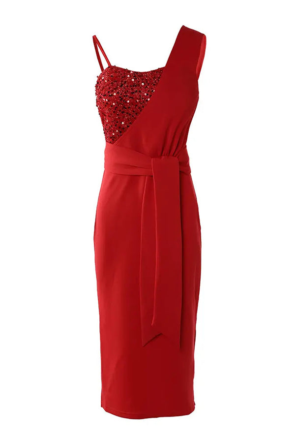 Tampa Nights | Slitt festkjole med paljetter og patches