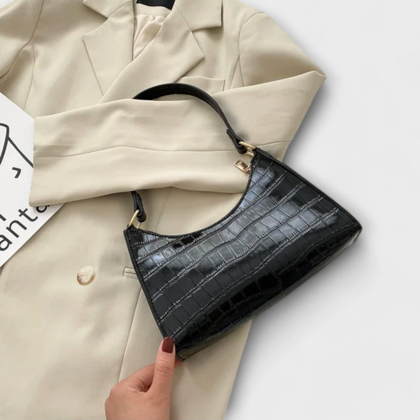 Olivia | Skinnende Skinnveske