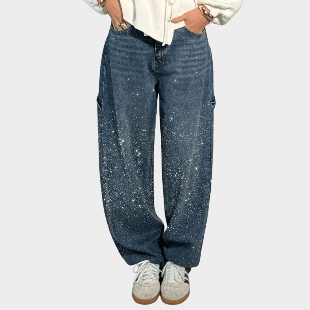 Jorinde | Trendy ballong-snekkershorts med glitter