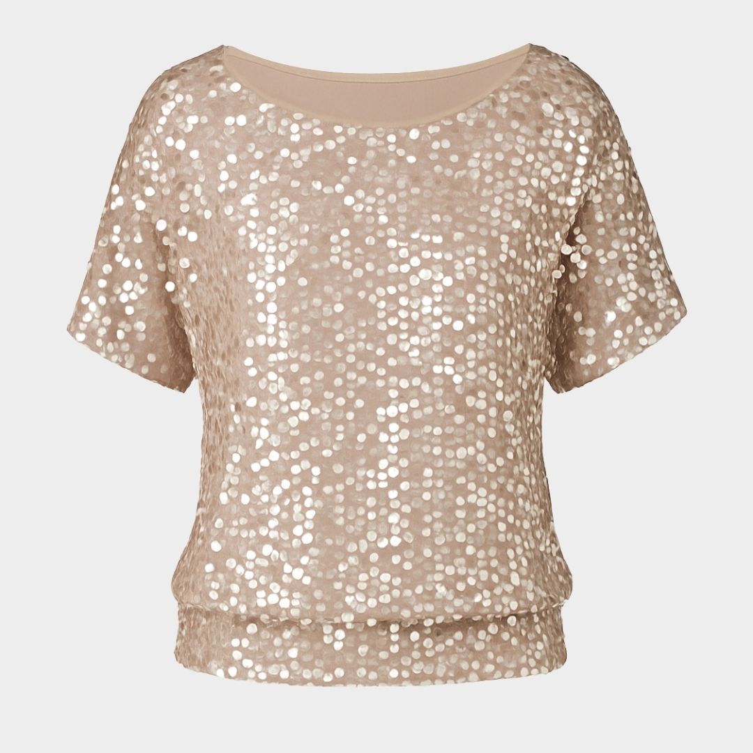 Tara | T-skjorte med paljetter
