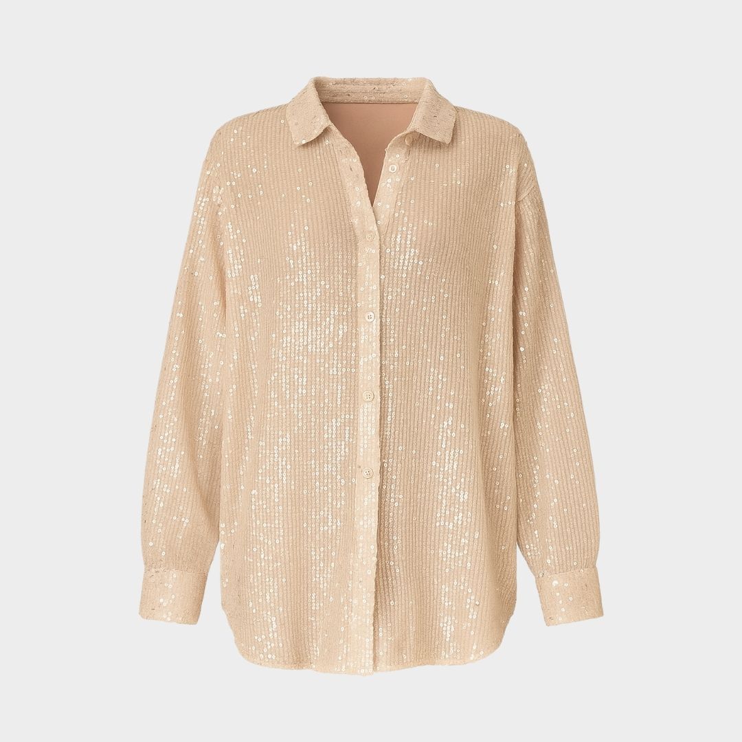 Fraya | Bred paljettbluse