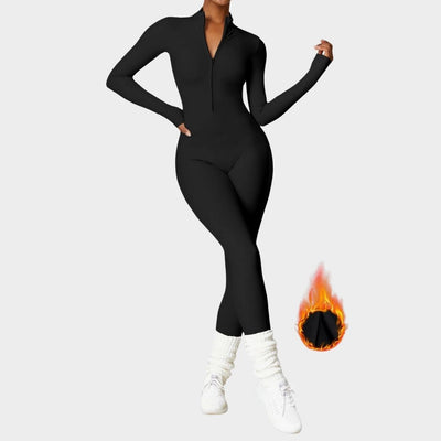 Belle | Fleece Langermet Glidelås Jumpsuit