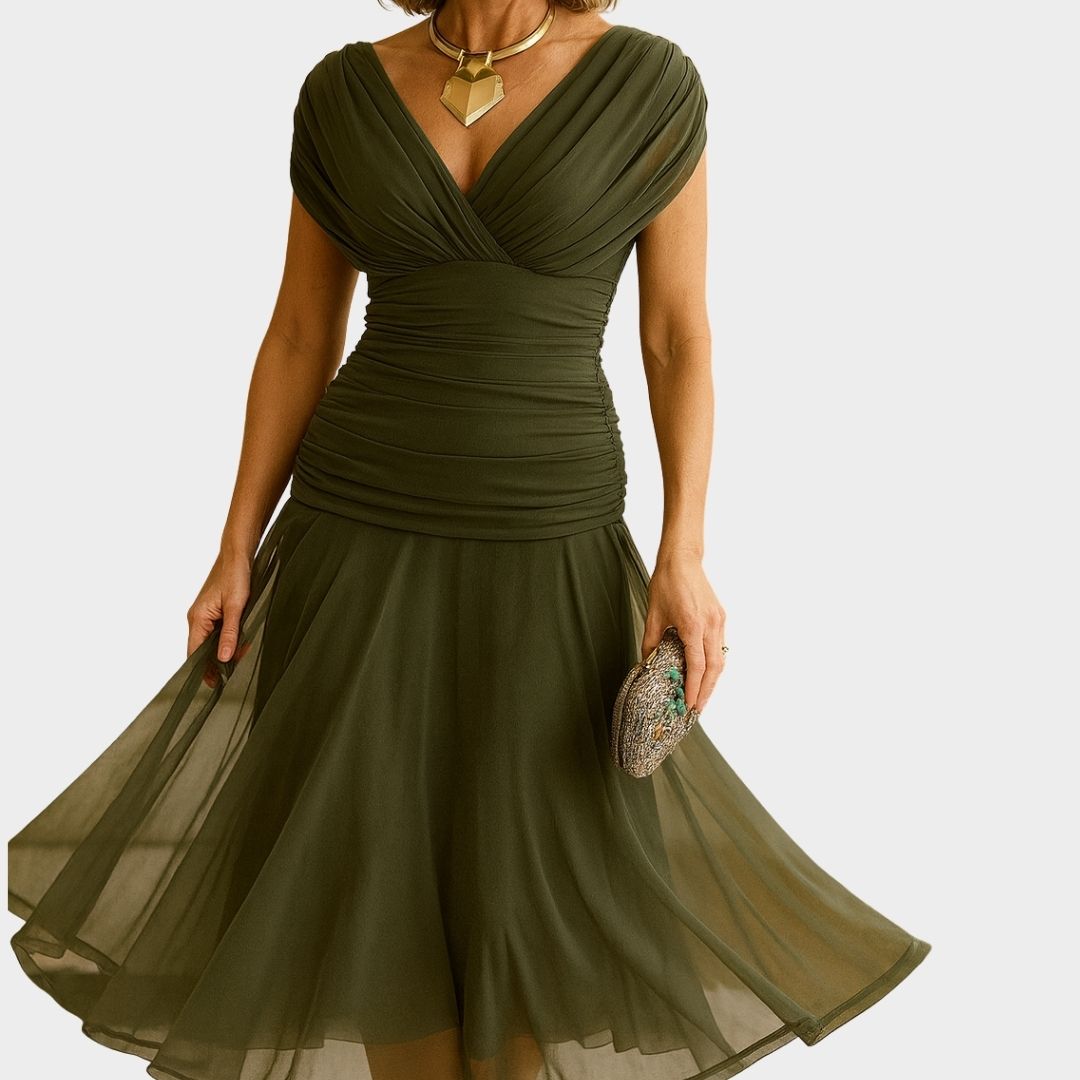 Velisse | Elegant Flytende Midi Kjole