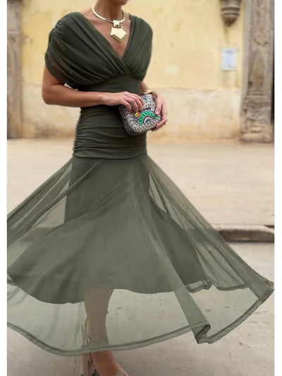 Velisse | Elegant Flytende Midi Kjole