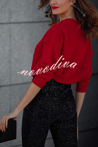 Diva | Paljett-slengbukser med høy midje og elastisk linning