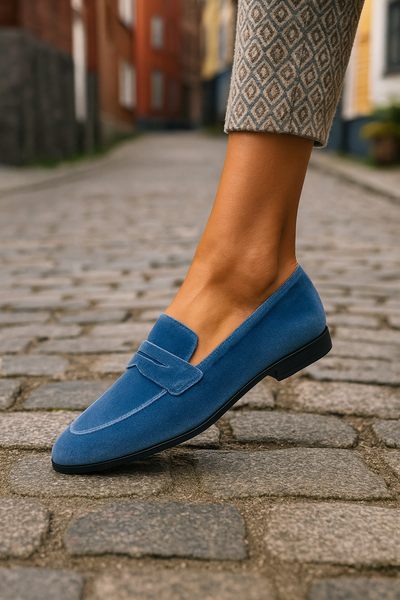 Jane | Loafers i myk fløyel