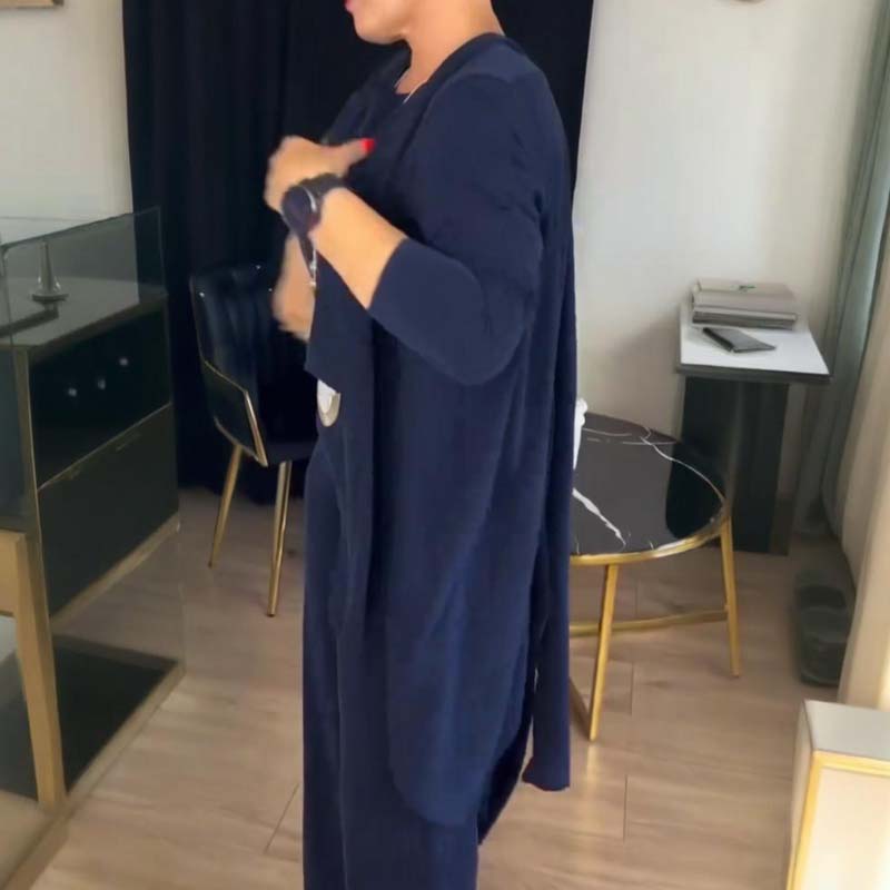 Asta | Elegant 3-delt sett med cardigan, topp og bukser