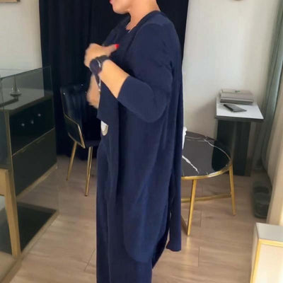 Asta | Elegant 3-delt sett med cardigan, topp og bukser