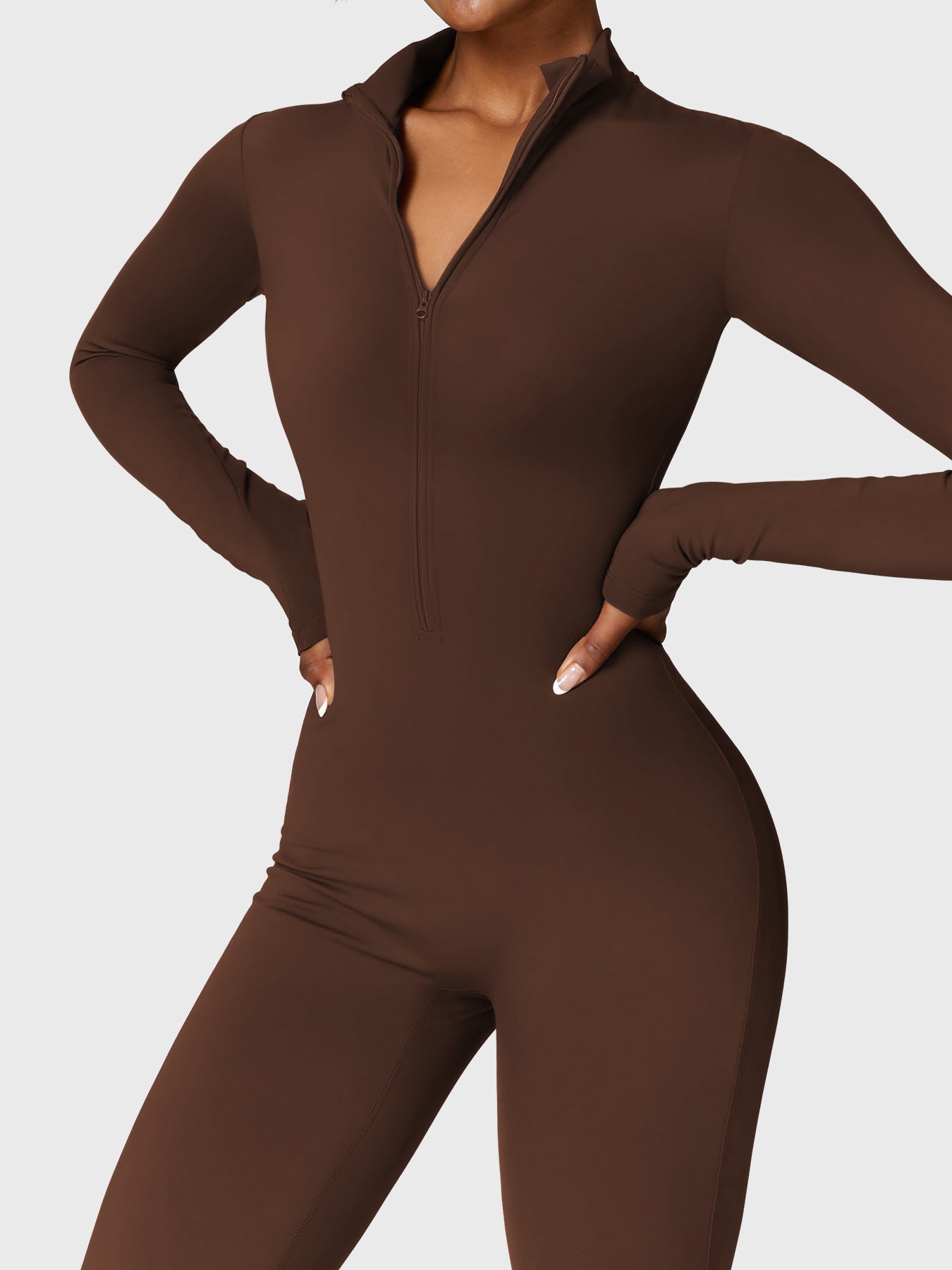 Belle | Fleece Langermet Glidelås Jumpsuit
