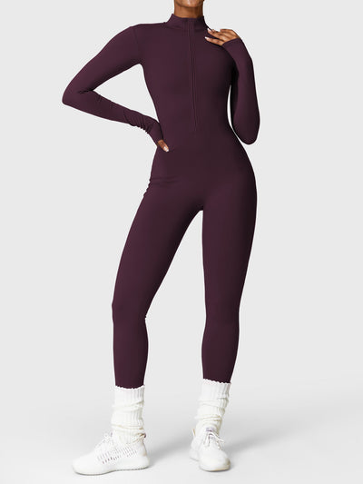 Belle | Fleece Langermet Glidelås Jumpsuit