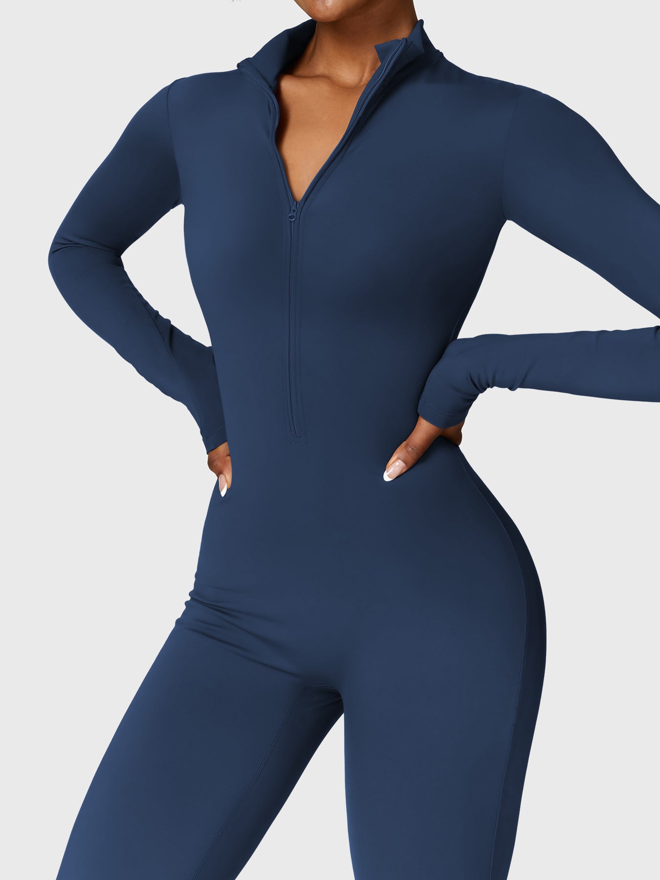 Belle | Fleece Langermet Glidelås Jumpsuit